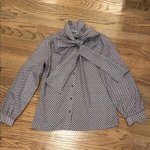 Vintage Bow-Tie Blouse